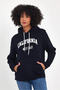 Women's Hooded Comfortable Fit Inner Fleece 3 Thread Kangaroo Pocket California West Printed Sweatshirt - 3