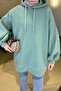 Three thread balloon sleeve sweatshirt mint green - 3