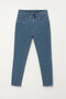 Women's High Waist Super Skinny Light Indigo Jean Pants Narrow Leg - 2