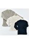Girls & Boys 3-Piece Set Thin Camisole with Fishbone Collar and Sweatshirt -1 Size Larger Than Your Actual Size - 2