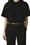 Women's Design Buckle Belt with Leopard Detail - 3