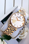 Women's Wristwatch 3 Atm Waterproof Rose Gold Steel Strap + Bracelet Elg580 - 3