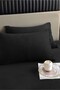 طقم ملاءات مطاطية من القماش المخملي مقاس 160x200+30 سم - 3