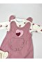 Heart Patterned 2-Piece Baby Girl Set (without bandana) - 4