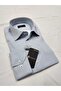 Slimfit Dark Blue Fine Checkered Men's Shirt with Lycra Slim Fit Structure As043086-05 - 2