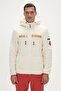 Shaggy Plush Full-Zip Marshmallow White Plush Men's Hooded Sweatshirt