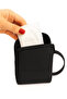Black Women's Sanitary Pad Storage Bag Slots - Mini Organizer Case - 10X14X3 cm - 7