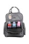 Roman Model Gray Mother Baby Care Backpack Thermos Baby Bottle Pockets Stroller Hanger