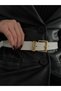 Lettered Bridge Gold Buckle Women's Belt, Pants Belt, Jacket Belt, Dress Belt, Shirt Belt - 3