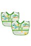 Double Pack, 6-18 Months, Waterproof Eva Fabric Velcro Baby Bib Set of 2, Bib