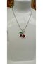 Steel Does Not Blacken Cherry Figured Zircon Stone Gold and Silver Various Necklace - 5