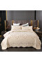 Felissa Multi | 100% Cotton Double Bed Sheet with Embroidered flowers 3 Pieces