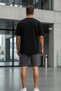 Malkoçbey Black Printed Oversize Unisex Basic O-Neck T-Shirt - 2