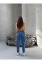 Women's High Waist Boyfriend Lycra Pleated Mom Jeans - 4