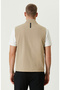 Bej N-Tech Dik Yaka Casual Yelek - 5