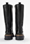 Women's Zippered Lace-Up Casual Boots Genuine Leather Br 88046 Black - 6