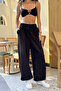 Women's Black Estra Bol Compact Premium Fabric Jogger Sweatpants - 8