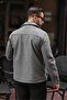 Men's Double Zip Detail Melton Jacket - 4