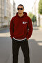 Vengeance Burgundy Hooded Oversize Unisex Sweatshirt