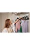 12 Pcs Luxury Black Hanger Wood Look Plastic a Quality Clothes Clothing Hanger - 3
