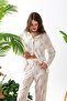Long Sleeve Shirt Collar Women's Pinterest Pajama Set - Transitional Women's Pajamas - Wide Size Range - 7