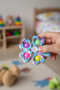 5 Finger Printed Patterned Pop It Stress Wheel - Colorful Pop It with Stress Wheel - 2