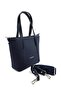 Justpolo Women's Navy Blue 4 Compartment Bag Wallet Set - 2