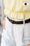 Women's Genuine Leather Belt – Thin Buckle, Stylish and Minimal Design, Adjustable Daily Accessory - 4