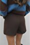 Brown High-Waist Skirt Shorts Kiera - 5