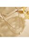 Triple Layer Pearl Choker Necklace - 5