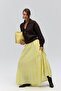 Jayla Wrinkle Detail Yellow Long Skirt