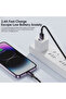 كابل Toocki USB Lightning أسود بطول 1 متر، سلك USB للشحن السريع لأجهزة iPhone وكابل بيانات الشحن - 2