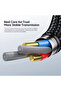 كابل Toocki USB Lightning أسود بطول 1 متر، سلك USB للشحن السريع لأجهزة iPhone وكابل بيانات الشحن - 5