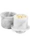 Marble Butter Keeper with Lid 4.25" White – Handmade French Crock for Countertop Butter Storage