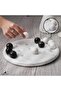 Marble Tic Tac Toe 10" Inches White and Black | Brain Teaser Game | Handcrafted Game | Stylish Decor - 3