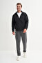 Seersucker Textured Polyester Premium Regular Fit Spring Coat