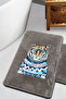 Logwe Stone 2-Piece Embroidered Bath Mat, Non-Slip Base 60X100 50X60 cm - 2