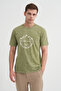 Regular Fit Cotton Crew Neck Printed T-Shirt