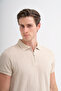Polo Neck Beige Men's T-Shirt 4122 - 4