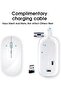 Dual-mode Wireless Mouse Bt 5.0 & 2.4g, Silent Clicks, 3 Dpi Settings, Universal Compatibility White - 8