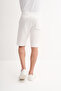 Slim Fit Narrow Leg Textured Cotton Bermuda Shorts - 4