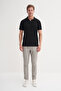 Polo Neck Regular Fit Knitted Textured T-Shirt - 2