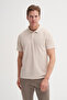 Polo Neck Slim Fit Textured T-Shirt