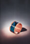 Women's Copper Bracelet Ring Set - Elisa Model Special Edition Metal Box and Quartz Stone - 6