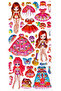 Sticker Embossed Sticker Notebook, Planner Sticker (Limyl-029)-17X9Cm- Model Girl Dress up - 2
