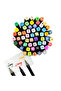 Double Sided Professional 60-Piece Marker Paint Pen Set Marker Paint Pen 60-Piece - With Bag - 2