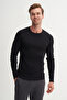 Ribbed Textured 100% Cotton Slim Fit Sweatshirt - 2