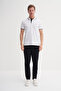 Polo Neck Slim Fit Pique Plain Cotton T-Shirt - 2