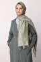 Moren Pattern Shine Line Shawl Khaki-Salmon