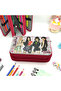Glittery Sparkling Blackpink Pencil Case Vegan Leather Pencil Case Three Compartment Pen Holder - Pink - 4
